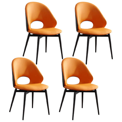 Modern Style 1/4/5/9 Pieces Dining Set Sintered Stone Dining Table Set for Kitchen 4 Orange Chairs Clearhalo 'Dining Room Sets' 'Dining Tables & Seating' 'dining_room_set' 'furn' 'furn_dining_room_set' 'Furniture' 'furniture_dining_room_set' 'Kitchen & Dining Furniture' 'kitchen&dining_furn' 'kitchen' 4576664