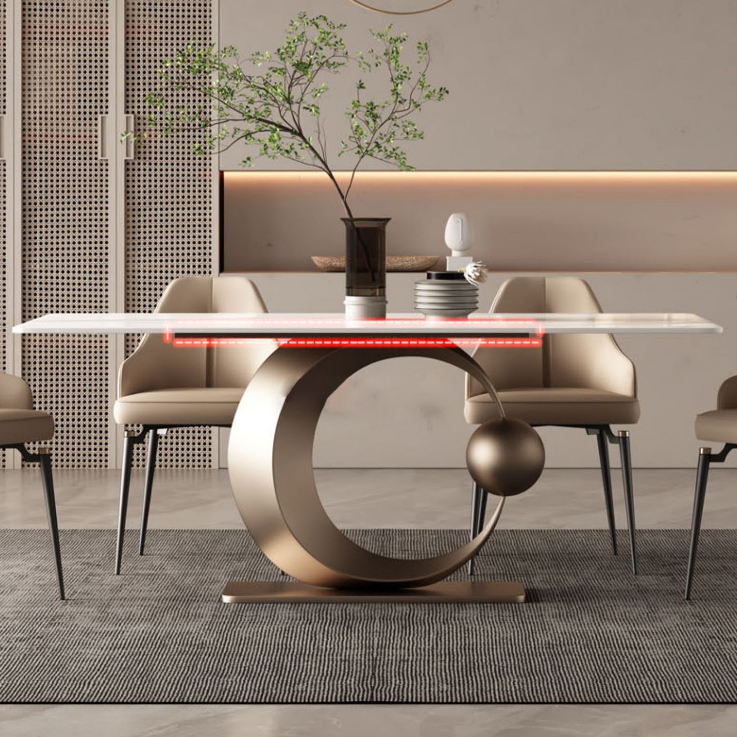 Glam Style 1/4/5/7 Pieces Dining Set Rectangle Sintered Stone Dining Table Set Clearhalo 'Dining Room Sets' 'Dining Tables & Seating' 'dining_room_set' 'furn' 'furn_dining_room_set' 'Furniture' 'furniture_dining_room_set' 'Kitchen & Dining Furniture' 'kitchen&dining_furn' 'kitchen' 4576679