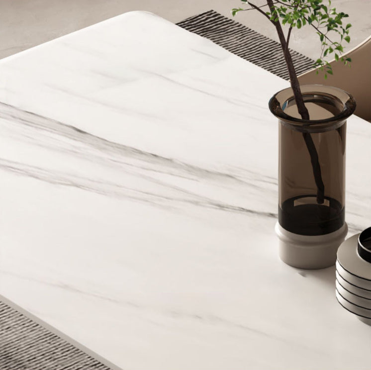 Glam Style 1/4/5/7 Pieces Dining Set Rectangle Sintered Stone Dining Table Set Clearhalo 'Dining Room Sets' 'Dining Tables & Seating' 'dining_room_set' 'furn' 'furn_dining_room_set' 'Furniture' 'furniture_dining_room_set' 'Kitchen & Dining Furniture' 'kitchen&dining_furn' 'kitchen' 4576682