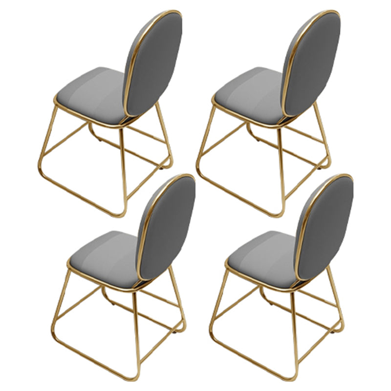 Glam 1/4/5 Pieces Dining Set Rectangle Sintered Stone Dining Table for Home Use 4 Grey Chairs Clearhalo 'Dining Room Sets' 'Dining Tables & Seating' 'dining_room_set' 'furn' 'furn_dining_room_set' 'Furniture' 'furniture_dining_room_set' 'Kitchen & Dining Furniture' 'kitchen&dining_furn' 'kitchen' 4576700