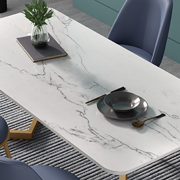 Glam 1/4/5 Pieces Dining Set Rectangle Sintered Stone Dining Table for Home Use Clearhalo 'Dining Room Sets' 'Dining Tables & Seating' 'dining_room_set' 'furn' 'furn_dining_room_set' 'Furniture' 'furniture_dining_room_set' 'Kitchen & Dining Furniture' 'kitchen&dining_furn' 'kitchen' 4576701