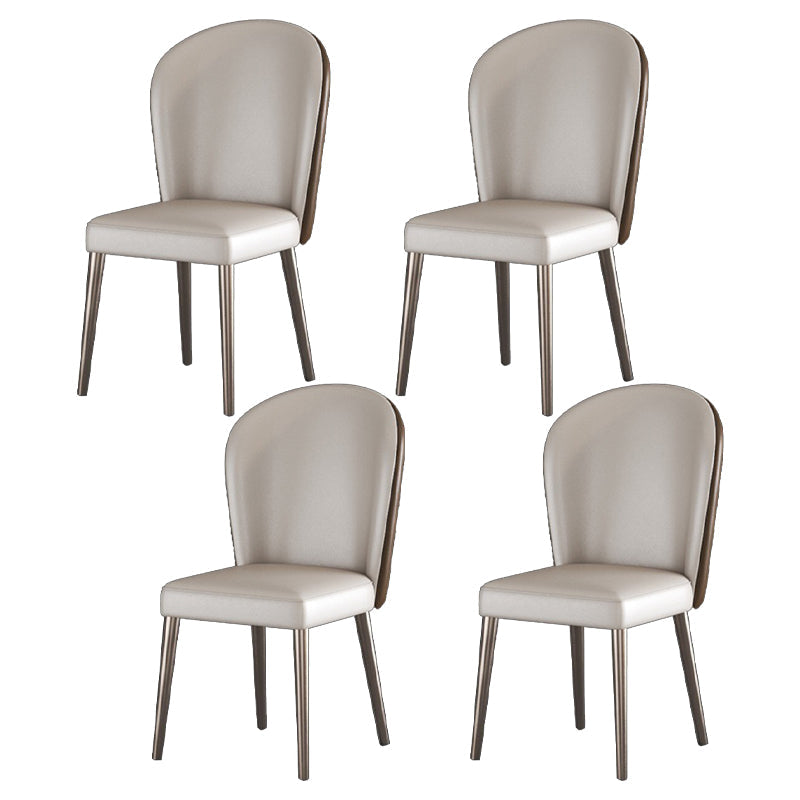 Contemporary 1/4/5/6 Pieces Dining Set Sintered Stone Dining Room Set 4 White Chairs Clearhalo 'Dining Room Sets' 'Dining Tables & Seating' 'dining_room_set' 'furn' 'furn_dining_room_set' 'Furniture' 'furniture_dining_room_set' 'Kitchen & Dining Furniture' 'kitchen&dining_furn' 'kitchen' 4576737