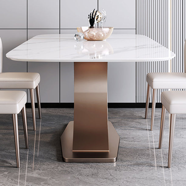 Contemporary 1/4/5/6 Pieces Dining Set Sintered Stone Dining Room Set Clearhalo 'Dining Room Sets' 'Dining Tables & Seating' 'dining_room_set' 'furn' 'furn_dining_room_set' 'Furniture' 'furniture_dining_room_set' 'Kitchen & Dining Furniture' 'kitchen&dining_furn' 'kitchen' 4576744