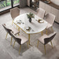 Glam 1/2/5/7 Pieces Dining Set Round Sintered Stone Dining Table for Dining Room Clearhalo 'Dining Room Sets' 'Dining Tables & Seating' 'dining_room_set' 'furn' 'furn_dining_room_set' 'Furniture' 'furniture_dining_room_set' 'Kitchen & Dining Furniture' 'kitchen&dining_furn' 'kitchen' 4576758