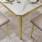 Glam 1/2/5/7 Pieces Dining Set Round Sintered Stone Dining Table for Dining Room Clearhalo 'Dining Room Sets' 'Dining Tables & Seating' 'dining_room_set' 'furn' 'furn_dining_room_set' 'Furniture' 'furniture_dining_room_set' 'Kitchen & Dining Furniture' 'kitchen&dining_furn' 'kitchen' 4576764