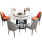 Modern 1/2/7 Pieces Dining Set Round Sintered Stone Dining Table for Dining Room Clearhalo 'Dining Room Sets' 'Dining Tables & Seating' 'dining_room_set' 'furn' 'furn_dining_room_set' 'Furniture' 'furniture_dining_room_set' 'Kitchen & Dining Furniture' 'kitchen&dining_furn' 'kitchen' 4576776