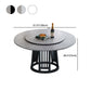 Modern 1/2/7 Pieces Dining Set Round Sintered Stone Dining Table for Dining Room Clearhalo 'Dining Room Sets' 'Dining Tables & Seating' 'dining_room_set' 'furn' 'furn_dining_room_set' 'Furniture' 'furniture_dining_room_set' 'Kitchen & Dining Furniture' 'kitchen&dining_furn' 'kitchen' 4576788