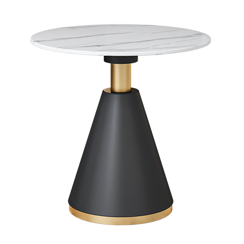 Round Sintered Stone Dining Table Traditional Luxury Pedestal Dining Table White Without Chairs Clearhalo ' dining_table' 'Dining Tables & Seating' 'Dining Tables' 'furn' 'furn_dining_table' 'Furniture' 'furniture_dining_table' 'Kitchen & Dining Furniture' 'kitchen&dining_furn' 'kitchen' 'kitchen_dining_table' 4576795