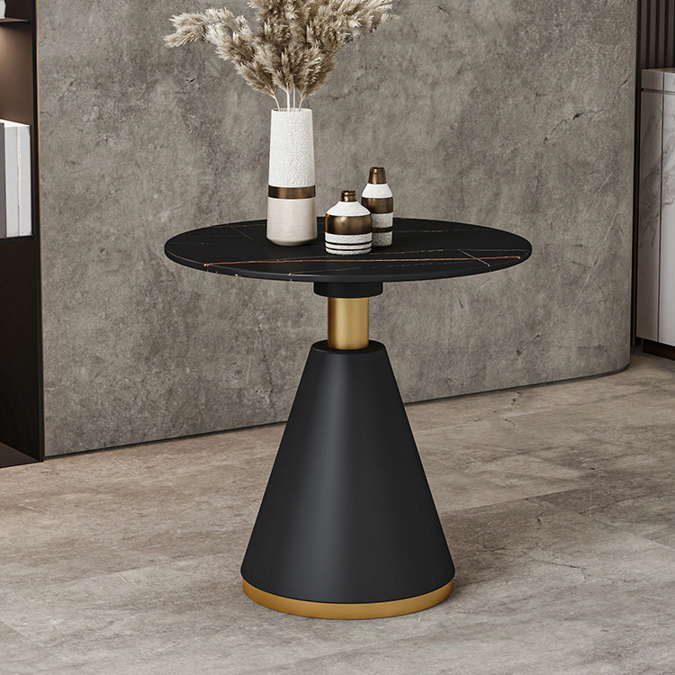 Round Sintered Stone Dining Table Traditional Luxury Pedestal Dining Table Clearhalo ' dining_table' 'Dining Tables & Seating' 'Dining Tables' 'furn' 'furn_dining_table' 'Furniture' 'furniture_dining_table' 'Kitchen & Dining Furniture' 'kitchen&dining_furn' 'kitchen' 'kitchen_dining_table' 4576802