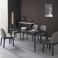 Rectangle 4 Legs Industrial Table Sintered Stone Fixed Table for Kitchen Black 63"L x 35.4"W x 29.5"H Without Chairs Clearhalo ' dining_table' 'Dining Tables & Seating' 'Dining Tables' 'furn' 'furn_dining_table' 'Furniture' 'furniture_dining_table' 'Kitchen & Dining Furniture' 'kitchen&dining_furn' 'kitchen' 'kitchen_dining_table' 4576809