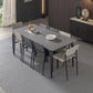 Rectangle 4 Legs Industrial Table Sintered Stone Fixed Table for Kitchen Gray Without Chairs Clearhalo ' dining_table' 'Dining Tables & Seating' 'Dining Tables' 'furn' 'furn_dining_table' 'Furniture' 'furniture_dining_table' 'Kitchen & Dining Furniture' 'kitchen&dining_furn' 'kitchen' 'kitchen_dining_table' 4576811