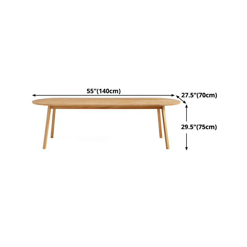 Modern Wood Table for Restaurant Oval Dining Table with 4 Legs Clearhalo ' dining_table' 'Dining Tables & Seating' 'Dining Tables' 'furn' 'furn_dining_table' 'Furniture' 'furniture_dining_table' 'Kitchen & Dining Furniture' 'kitchen&dining_furn' 'kitchen' 'kitchen_dining_table' 4576830