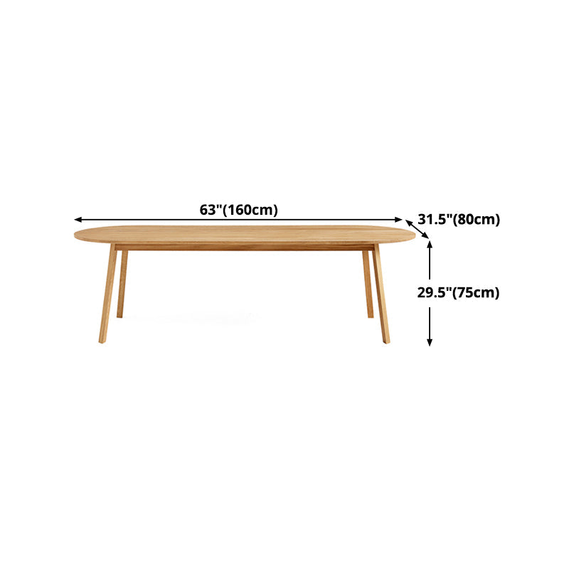 Modern Wood Table for Restaurant Oval Dining Table with 4 Legs Clearhalo ' dining_table' 'Dining Tables & Seating' 'Dining Tables' 'furn' 'furn_dining_table' 'Furniture' 'furniture_dining_table' 'Kitchen & Dining Furniture' 'kitchen&dining_furn' 'kitchen' 'kitchen_dining_table' 4576831