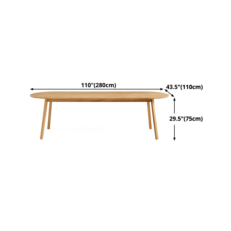 Modern Wood Table for Restaurant Oval Dining Table with 4 Legs Clearhalo ' dining_table' 'Dining Tables & Seating' 'Dining Tables' 'furn' 'furn_dining_table' 'Furniture' 'furniture_dining_table' 'Kitchen & Dining Furniture' 'kitchen&dining_furn' 'kitchen' 'kitchen_dining_table' 4576836