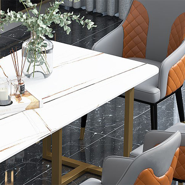 Traditional Luxury Rectangle Dining Table Double Pedestal Dinner Table Clearhalo ' dining_table' 'Dining Tables & Seating' 'Dining Tables' 'furn' 'furn_dining_table' 'Furniture' 'furniture_dining_table' 'Kitchen & Dining Furniture' 'kitchen&dining_furn' 'kitchen' 'kitchen_dining_table' 4576843