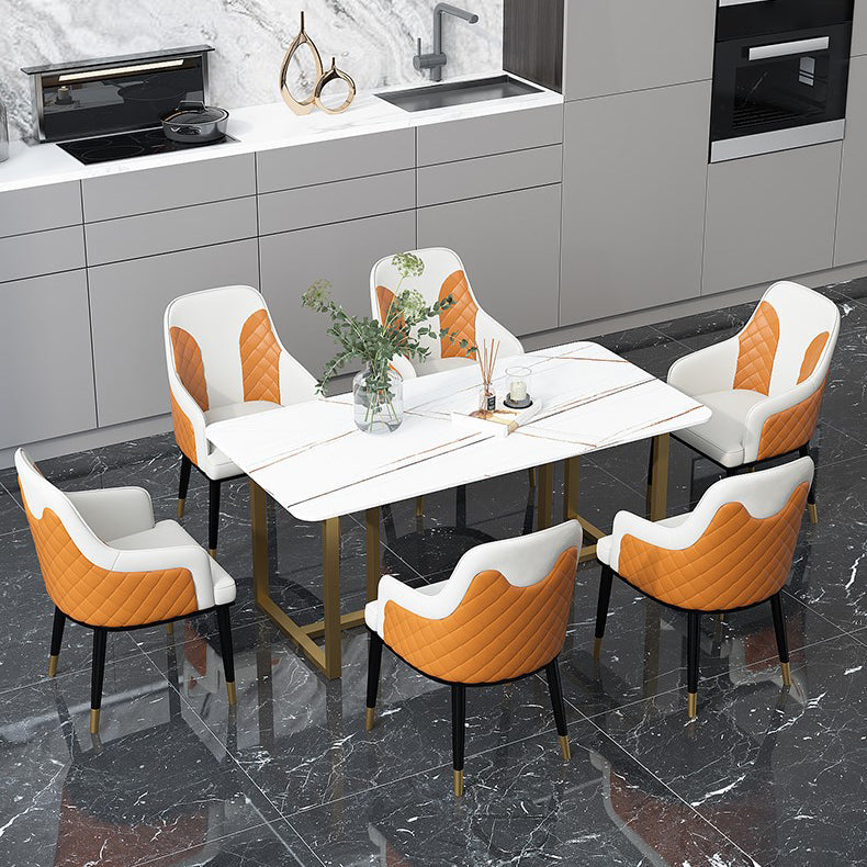 Traditional Luxury Rectangle Dining Table Double Pedestal Dinner Table Clearhalo ' dining_table' 'Dining Tables & Seating' 'Dining Tables' 'furn' 'furn_dining_table' 'Furniture' 'furniture_dining_table' 'Kitchen & Dining Furniture' 'kitchen&dining_furn' 'kitchen' 'kitchen_dining_table' 4576847