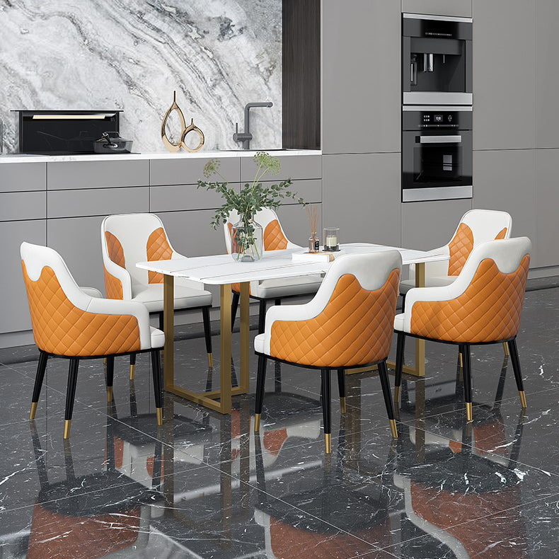 Traditional Luxury Rectangle Dining Table Double Pedestal Dinner Table Clearhalo ' dining_table' 'Dining Tables & Seating' 'Dining Tables' 'furn' 'furn_dining_table' 'Furniture' 'furniture_dining_table' 'Kitchen & Dining Furniture' 'kitchen&dining_furn' 'kitchen' 'kitchen_dining_table' 4576848