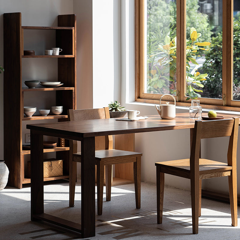 Modern Rectangle Dining Table Solid Wood Table with Sled Base 47.2"L x 23.6"W x 29.5"H Without Chairs Clearhalo ' dining_table' 'Dining Tables & Seating' 'Dining Tables' 'furn' 'furn_dining_table' 'Furniture' 'furniture_dining_table' 'Kitchen & Dining Furniture' 'kitchen&dining_furn' 'kitchen' 'kitchen_dining_table' 4576857
