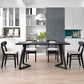 Industrial Rectangle Dining Table Ash Solid Wood Table with Double Pedestal Base Black 55.1"L x 31.5"W x 29.5"H Without Chairs Clearhalo ' dining_table' 'Dining Tables & Seating' 'Dining Tables' 'furn' 'furn_dining_table' 'Furniture' 'furniture_dining_table' 'Kitchen & Dining Furniture' 'kitchen&dining_furn' 'kitchen' 'kitchen_dining_table' 4576870
