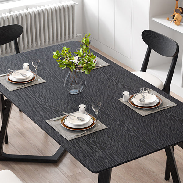 Industrial Rectangle Dining Table Ash Solid Wood Table with Double Pedestal Base Clearhalo ' dining_table' 'Dining Tables & Seating' 'Dining Tables' 'furn' 'furn_dining_table' 'Furniture' 'furniture_dining_table' 'Kitchen & Dining Furniture' 'kitchen&dining_furn' 'kitchen' 'kitchen_dining_table' 4576875