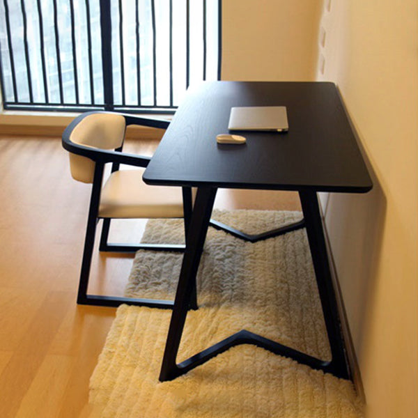 Industrial Rectangle Dining Table Ash Solid Wood Table with Double Pedestal Base Clearhalo ' dining_table' 'Dining Tables & Seating' 'Dining Tables' 'furn' 'furn_dining_table' 'Furniture' 'furniture_dining_table' 'Kitchen & Dining Furniture' 'kitchen&dining_furn' 'kitchen' 'kitchen_dining_table' 4576878