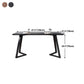 Industrial Rectangle Dining Table Ash Solid Wood Table with Double Pedestal Base Clearhalo ' dining_table' 'Dining Tables & Seating' 'Dining Tables' 'furn' 'furn_dining_table' 'Furniture' 'furniture_dining_table' 'Kitchen & Dining Furniture' 'kitchen&dining_furn' 'kitchen' 'kitchen_dining_table' 4576879