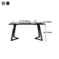 Industrial Rectangle Dining Table Ash Solid Wood Table with Double Pedestal Base Clearhalo ' dining_table' 'Dining Tables & Seating' 'Dining Tables' 'furn' 'furn_dining_table' 'Furniture' 'furniture_dining_table' 'Kitchen & Dining Furniture' 'kitchen&dining_furn' 'kitchen' 'kitchen_dining_table' 4576881