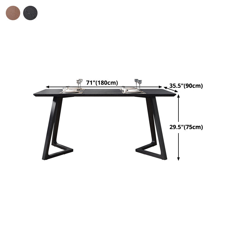 Industrial Rectangle Dining Table Ash Solid Wood Table with Double Pedestal Base Clearhalo ' dining_table' 'Dining Tables & Seating' 'Dining Tables' 'furn' 'furn_dining_table' 'Furniture' 'furniture_dining_table' 'Kitchen & Dining Furniture' 'kitchen&dining_furn' 'kitchen' 'kitchen_dining_table' 4576882