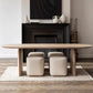 Oval Double Pedestal Modern Table Solid Wood Fixed Table for Home Use 86.6"L x 39.4"W x 29.5"H Without Chairs Clearhalo ' dining_table' 'Dining Tables & Seating' 'Dining Tables' 'furn' 'furn_dining_table' 'Furniture' 'furniture_dining_table' 'Kitchen & Dining Furniture' 'kitchen&dining_furn' 'kitchen' 'kitchen_dining_table' 4576884