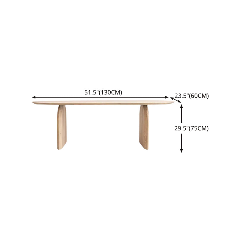 Oval Double Pedestal Modern Table Solid Wood Fixed Table for Home Use Clearhalo ' dining_table' 'Dining Tables & Seating' 'Dining Tables' 'furn' 'furn_dining_table' 'Furniture' 'furniture_dining_table' 'Kitchen & Dining Furniture' 'kitchen&dining_furn' 'kitchen' 'kitchen_dining_table' 4576890