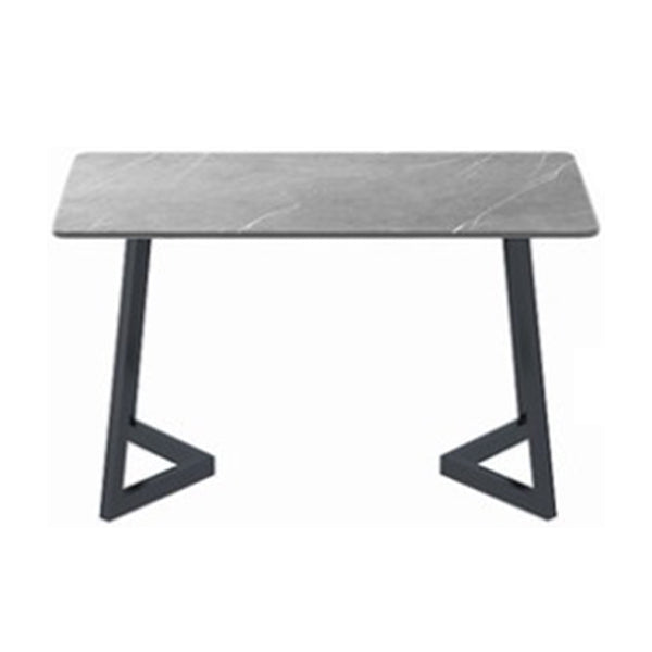 Sintered Stone Dining Table Modern Dining Table with Black Frame Clearhalo ' dining_table' 'Dining Tables & Seating' 'Dining Tables' 'furn' 'furn_dining_table' 'Furniture' 'furniture_dining_table' 'Kitchen & Dining Furniture' 'kitchen&dining_furn' 'kitchen' 'kitchen_dining_table' 4576904