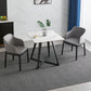 Sintered Stone Dining Table Industrial Double Pedestal Table for Dining Room Square 31.5"L x 31.5"W x 29.5"H Without Chairs Clearhalo ' dining_table' 'Dining Tables & Seating' 'Dining Tables' 'furn' 'furn_dining_table' 'Furniture' 'furniture_dining_table' 'Kitchen & Dining Furniture' 'kitchen&dining_furn' 'kitchen' 'kitchen_dining_table' 4576910