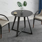 Sintered Stone Dining Table Industrial Double Pedestal Table for Dining Room Round 31.5"L x 31.5"W x 29.5"H Without Chairs Clearhalo ' dining_table' 'Dining Tables & Seating' 'Dining Tables' 'furn' 'furn_dining_table' 'Furniture' 'furniture_dining_table' 'Kitchen & Dining Furniture' 'kitchen&dining_furn' 'kitchen' 'kitchen_dining_table' 4576912
