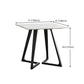 Sintered Stone Dining Table Industrial Double Pedestal Table for Dining Room Clearhalo ' dining_table' 'Dining Tables & Seating' 'Dining Tables' 'furn' 'furn_dining_table' 'Furniture' 'furniture_dining_table' 'Kitchen & Dining Furniture' 'kitchen&dining_furn' 'kitchen' 'kitchen_dining_table' 4576925