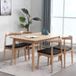 Rectangle Modern Dining Table Solid Wood Fixed Table for Kitchen Legs 55.1"L x 31.5"W x 29.5"H Without Chairs Clearhalo ' dining_table' 'Dining Tables & Seating' 'Dining Tables' 'furn' 'furn_dining_table' 'Furniture' 'furniture_dining_table' 'Kitchen & Dining Furniture' 'kitchen&dining_furn' 'kitchen' 'kitchen_dining_table' 4576930