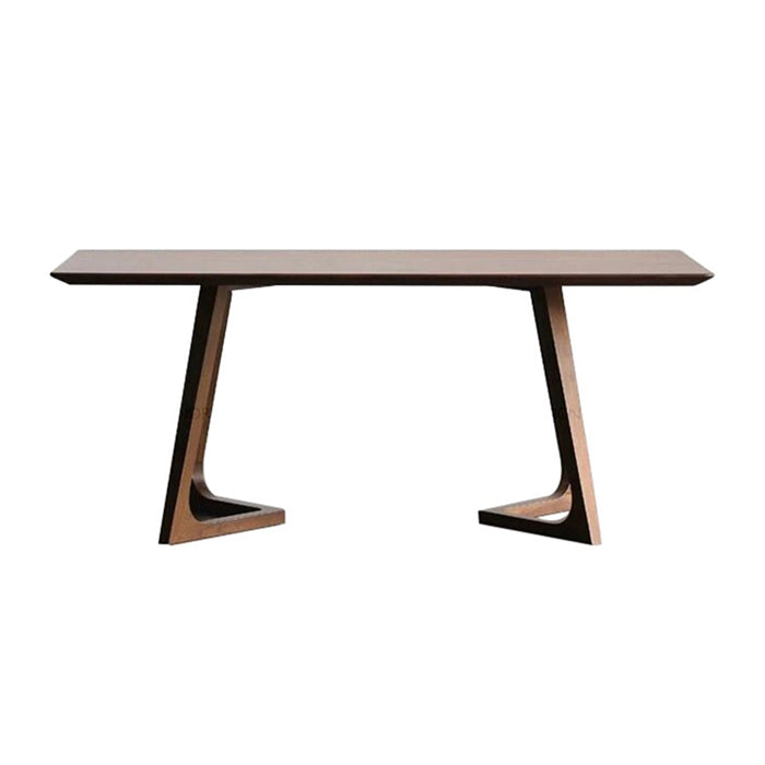 Rectangle Modern Dining Table Solid Wood Fixed Table for Kitchen Double Pedestal Without Chairs Clearhalo ' dining_table' 'Dining Tables & Seating' 'Dining Tables' 'furn' 'furn_dining_table' 'Furniture' 'furniture_dining_table' 'Kitchen & Dining Furniture' 'kitchen&dining_furn' 'kitchen' 'kitchen_dining_table' 4576932