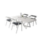 Rectangle Double Pedestal Luxury Style Dining Table Fixed Table with Solid Wood White Without Chairs Clearhalo ' dining_table' 'Dining Tables & Seating' 'Dining Tables' 'furn' 'furn_dining_table' 'Furniture' 'furniture_dining_table' 'Kitchen & Dining Furniture' 'kitchen&dining_furn' 'kitchen' 'kitchen_dining_table' 4576963