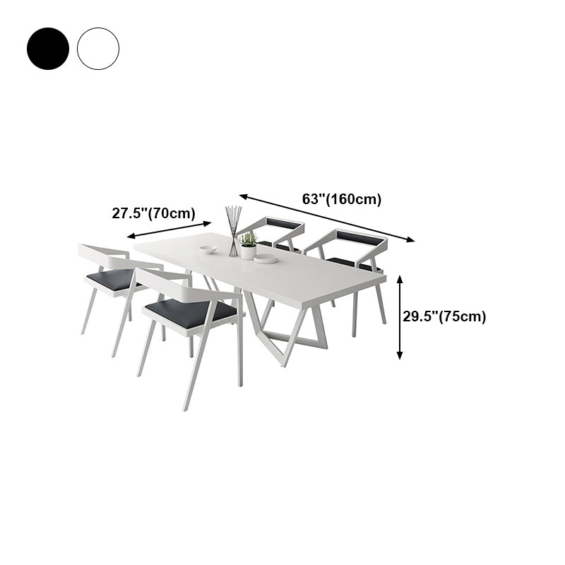 Rectangle Double Pedestal Luxury Style Dining Table Fixed Table with Solid Wood Clearhalo ' dining_table' 'Dining Tables & Seating' 'Dining Tables' 'furn' 'furn_dining_table' 'Furniture' 'furniture_dining_table' 'Kitchen & Dining Furniture' 'kitchen&dining_furn' 'kitchen' 'kitchen_dining_table' 4576969