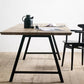 Rectangle Double Pedestal Glam Dining Table Solid Wood Fixed Table Black 63"L x 31.5"W x 29.5"H Without Chairs Clearhalo ' dining_table' 'Dining Tables & Seating' 'Dining Tables' 'furn' 'furn_dining_table' 'Furniture' 'furniture_dining_table' 'Kitchen & Dining Furniture' 'kitchen&dining_furn' 'kitchen' 'kitchen_dining_table' 4576974