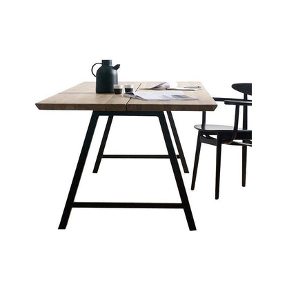 Rectangle Double Pedestal Glam Dining Table Solid Wood Fixed Table Black Without Chairs Clearhalo ' dining_table' 'Dining Tables & Seating' 'Dining Tables' 'furn' 'furn_dining_table' 'Furniture' 'furniture_dining_table' 'Kitchen & Dining Furniture' 'kitchen&dining_furn' 'kitchen' 'kitchen_dining_table' 4576975