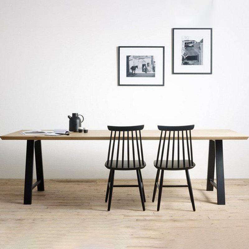 Rectangle Double Pedestal Glam Dining Table Solid Wood Fixed Table Clearhalo ' dining_table' 'Dining Tables & Seating' 'Dining Tables' 'furn' 'furn_dining_table' 'Furniture' 'furniture_dining_table' 'Kitchen & Dining Furniture' 'kitchen&dining_furn' 'kitchen' 'kitchen_dining_table' 4576983