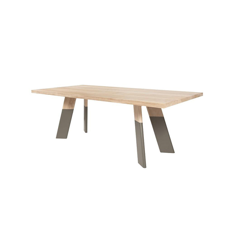 Rectangle Dining Table Solid Wood Table Luxury Style with 4 Legs Gray 55.1"L x 23.6"W x 29.5"H Without Chairs Clearhalo ' dining_table' 'Dining Tables & Seating' 'Dining Tables' 'furn' 'furn_dining_table' 'Furniture' 'furniture_dining_table' 'Kitchen & Dining Furniture' 'kitchen&dining_furn' 'kitchen' 'kitchen_dining_table' 4576994