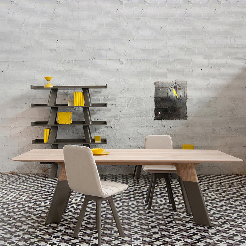 Rectangle Dining Table Solid Wood Table Luxury Style with 4 Legs Gray 78.7"L x 31.5"W x 29.5"H Without Chairs Clearhalo ' dining_table' 'Dining Tables & Seating' 'Dining Tables' 'furn' 'furn_dining_table' 'Furniture' 'furniture_dining_table' 'Kitchen & Dining Furniture' 'kitchen&dining_furn' 'kitchen' 'kitchen_dining_table' 4576997