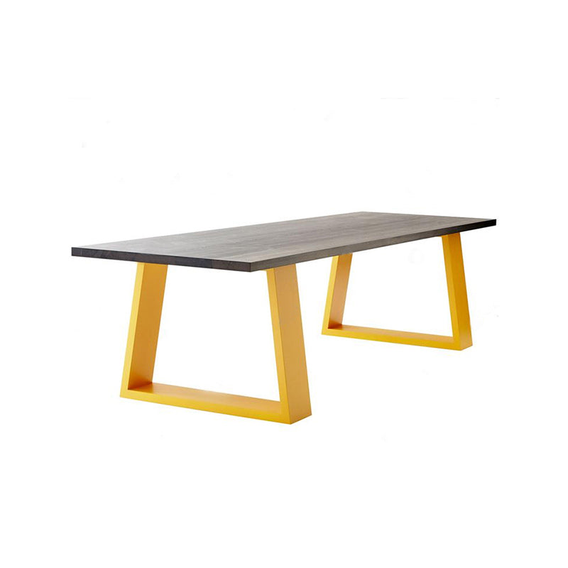 Rectangle Dining Table Pine Solid Wood Table Luxury with Double Pedestal Base Black 63"L x 27.6"W x 29.5"H Without Chairs Clearhalo ' dining_table' 'Dining Tables & Seating' 'Dining Tables' 'furn' 'furn_dining_table' 'Furniture' 'furniture_dining_table' 'Kitchen & Dining Furniture' 'kitchen&dining_furn' 'kitchen' 'kitchen_dining_table' 4577014