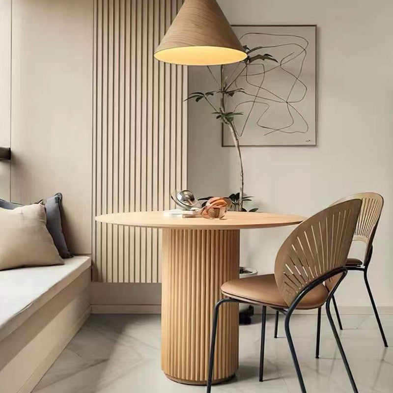 Solid Wood Dining Table Round Modern Pedestal Dining Table for Home Use Clearhalo ' dining_table' 'Dining Tables & Seating' 'Dining Tables' 'furn' 'furn_dining_table' 'Furniture' 'furniture_dining_table' 'Kitchen & Dining Furniture' 'kitchen&dining_furn' 'kitchen' 'kitchen_dining_table' 4577037