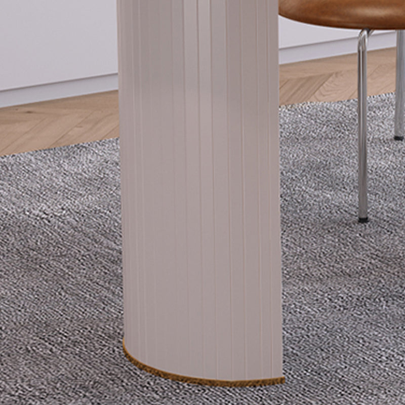 Sintered Stone Dining Table Luxury Double Pedestal Table for Dining Room Clearhalo ' dining_table' 'Dining Tables & Seating' 'Dining Tables' 'furn' 'furn_dining_table' 'Furniture' 'furniture_dining_table' 'Kitchen & Dining Furniture' 'kitchen&dining_furn' 'kitchen' 'kitchen_dining_table' 4577066