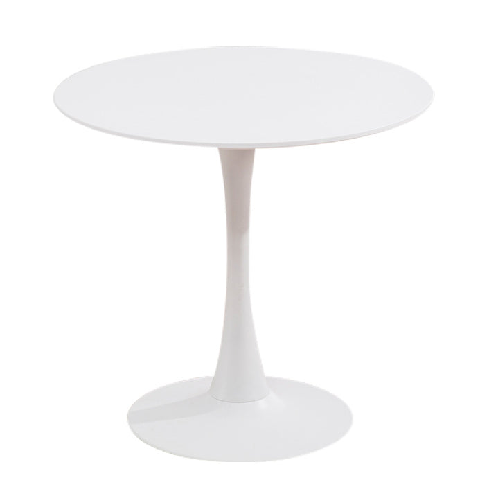 Modern Round Dinette Table Tulip Base Dining Table for Restaurant Wood White Clearhalo ' dining_table' 'Dining Tables & Seating' 'Dining Tables' 'furn' 'furn_dining_table' 'Furniture' 'furniture_dining_table' 'Kitchen & Dining Furniture' 'kitchen&dining_furn' 'kitchen' 'kitchen_dining_table' 4577086
