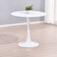 Modern Round Dinette Table Tulip Base Dining Table for Restaurant Glass White Clearhalo ' dining_table' 'Dining Tables & Seating' 'Dining Tables' 'furn' 'furn_dining_table' 'Furniture' 'furniture_dining_table' 'Kitchen & Dining Furniture' 'kitchen&dining_furn' 'kitchen' 'kitchen_dining_table' 4577096