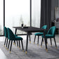 Metal Contemporary Rectangular Dining Table Sintered Stone Top Table with Black Legs Black 55.1"L x 31.5"W x 29.5"H Without Chairs Clearhalo ' dining_table' 'Dining Tables & Seating' 'Dining Tables' 'furn' 'furn_dining_table' 'Furniture' 'furniture_dining_table' 'Kitchen & Dining Furniture' 'kitchen&dining_furn' 'kitchen' 'kitchen_dining_table' 4577139