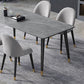 Metal Contemporary Rectangular Dining Table Sintered Stone Top Table with Black Legs Clearhalo ' dining_table' 'Dining Tables & Seating' 'Dining Tables' 'furn' 'furn_dining_table' 'Furniture' 'furniture_dining_table' 'Kitchen & Dining Furniture' 'kitchen&dining_furn' 'kitchen' 'kitchen_dining_table' 4577144